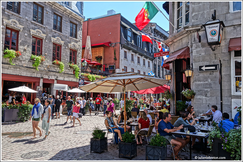 Terrasses dans le Vieux Montréal